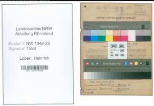 Entnazifizierung Heinrich Loben , geb. 18.07.1890 (Beamter)