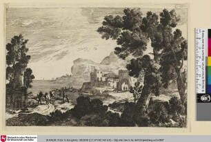 [Landschaft mit Architektur und Fischern]
