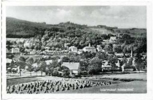 Warmbad Wiesenbad. Blick auf Wiesenbad