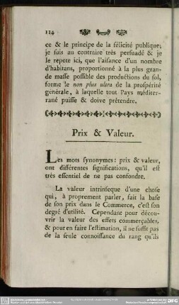 Prix & Valeur