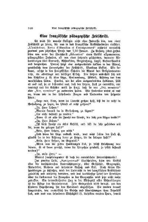 Eine französische pädagogische Zeitschrift