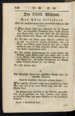 Der XXIII. Abschnitt. Von Asien besonders.