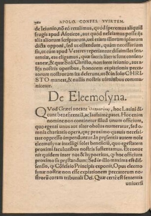 De Eleemosyna.