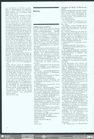 TAKRAF-Ergonomierichtlinien : Beiträge