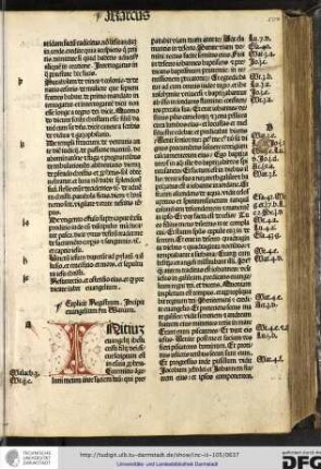 Initium evangelii Ihesu Cristi filii dei...
