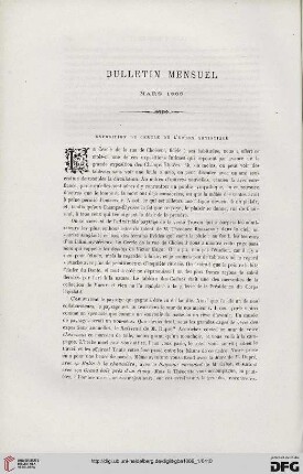 Bulletin mensuel: Mars 1866