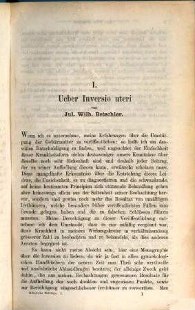Klinische Beiträge zur Gynaekologie : Herausgegeben von Julius Wilhelm Betschler, Dr. Wilh. Alex-Freund und Dr. Max Bernhard Freund. 1