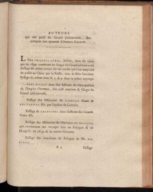 Auteurs qui ont parlé du Grand Jablonowski, sans compter une quantité d'Auteurs Polonois