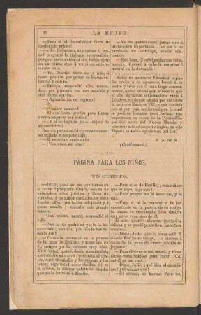 Página para los niños. : Un cuento.