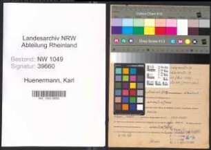 Entnazifizierung Karl Huenermann , geb. 24.12.1922 (Postinspektor)