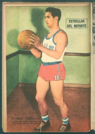 Ricardo González (capitán del equipo argentino de basquetbol, campeón del mundo) - [Fotografía] : Estrellas del deporte