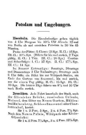Potsdam und Umgebungen