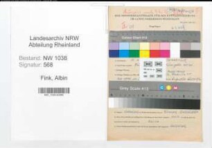 Entnazifizierung Albin Fink , geb. 11.06.1895 (Kaufmaennischer Angestellter)
