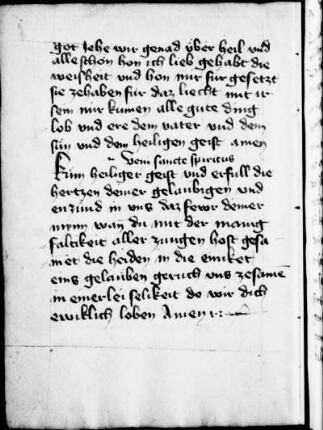 Veni creator Spiritus, dt. (Prosaübersetzung)