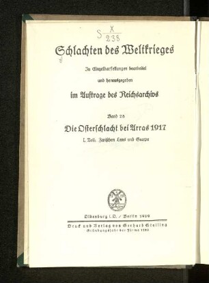 Bd. 28: Zwischen Lens und Scarpe : in Einzeldarstellungen