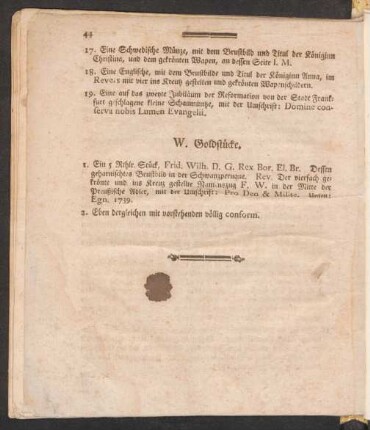 W. Goldstücke.