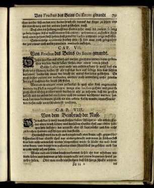 CAP. VIII. Von dem Beinbruch der Nase.