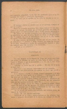 Capítulo XI - Desengaño