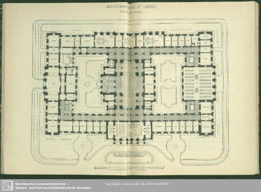 Reichsgerichtsbau zu Leipzig. Oberes Hauptgeschoss