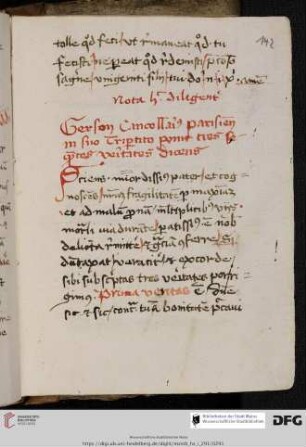 a) Aus Opus tripartitum de praeceptis decalogi, de confessione et de arte moriendi