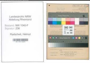 Entnazifizierung Helmut Radscheit , geb. 24.08.1912 (Zollgrenzangestellter)