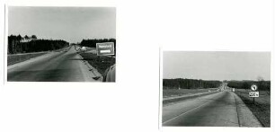 Verkehrsführung im Gegenverkehr im Bereich der AS Heimsheim. Beschilderung. Trassierung.