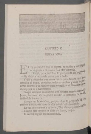 Capítulo V - Nueva vida