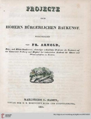 Projecte der höhern bürgerlichen Baukunst