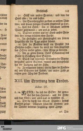 XIII. Um Errettung vom Treiber.