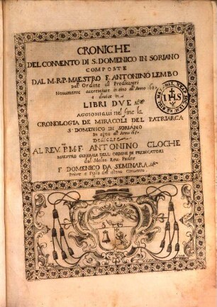 Croniche del Convento di S. Domenico in Soriano