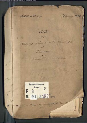 Protokollakten der Kreisgerichtskommisssion zu Dülmen mit den Orten Dülmen (Juden T 1847-1874) und Haltern (Juden T 1848-1849)