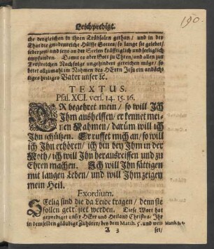 Textus. Psal. XCI. vers. 14. 15. 16.