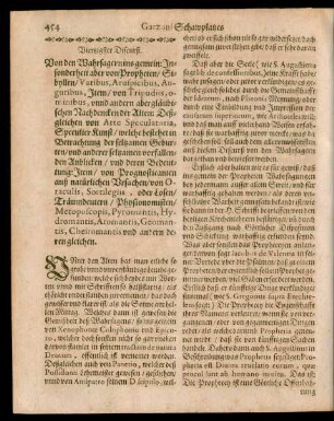 Viertzigster Discurß. Von den Wahrsagern ins gemein: ...