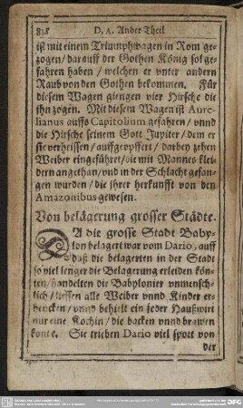 Von belägerung grosser Städte