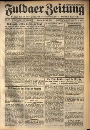 Erste Ausgabe vom Samstag, den 21. Juli 1928.