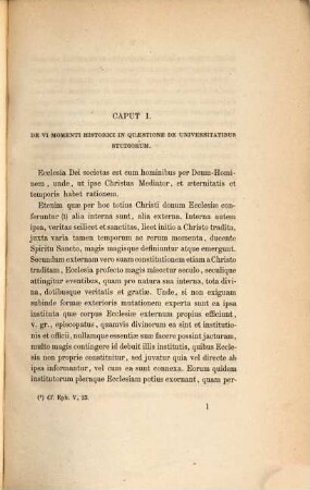 De jure ecclesiae in universitates studiorum dissertatio historico-canonica