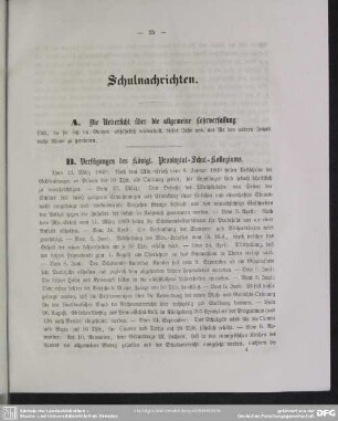 II. Schulnachrichten von Ostern 1869 bis 30. Juli 1870, vom Direktor