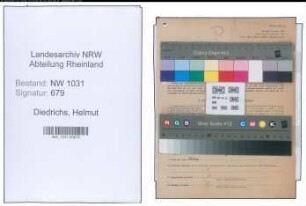 Entnazifizierung Helmut Diedrichs , geb. 02.05.1914 (Verwaltungsinspektor)
