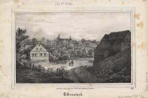 Ansicht von Eibenstock, Lithographie, 1841 : Eibenstock / Nach der Natur gez. von C. W. Arldt. Lith. von C. M_ller. - [Dresden] : [Pietzsch] , [1841]. - 1 Kunstblatt : Lithogr. ; 19 x 12 cm
