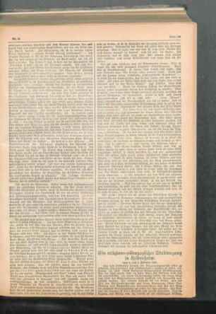 ¬Ein¬ religions-pädagogischer Studiengang in Hildesheim vom 3. und 4. Februar 1925
