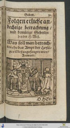 Etliche andechtige betrachtung und demütige Gebetlin bey der Heiligen Meß