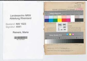 Entnazifizierung Maria Reiners , geb. 22.02.1896 (Lehrerin)