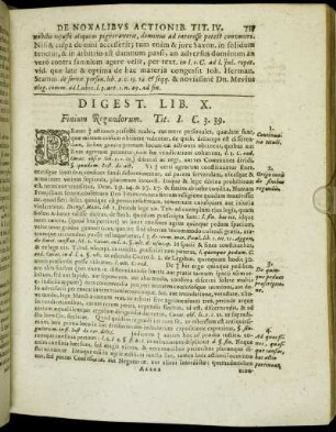 Digest. Lib. X. Finium Regundorum.