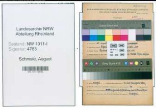 Entnazifizierung August Schmale , geb. 12.08.1895 ()