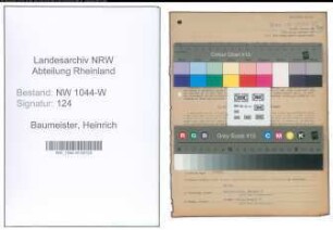 Entnazifizierung Heinrich Baumeister , geb. 02.09.1890 (Gemeindevertreter)