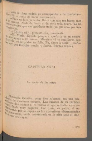 Capítulo XXXI - La dicha de los otros