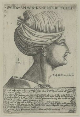 Profilbildnis des Sultans Solimann II. der Prächtige