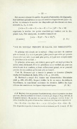 SUR UN NOUVEAU PRINCIPE DE CALCUL DES PROBABILITÉS.