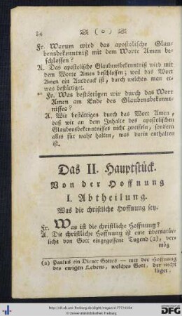 Das II. Hauptstück.