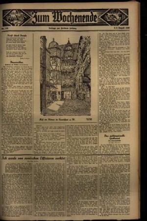 Zweite Ausgabe vom Samstag, den 08. August 1936.